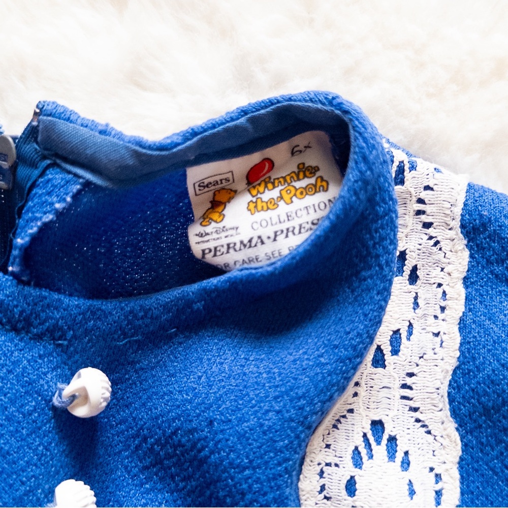 Vintage Blue Dress with Winnie the Pooh Design - Picture 2 of 6